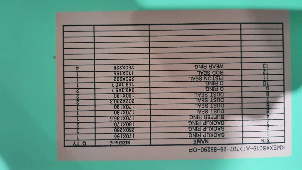 707-99-89290 Р/к г/ц рукояти 707-98-85310 707-98-85320